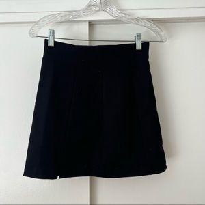 Reformation Black Fitted Mini Skirt